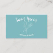 キュートミントグリーン料理用具ベーカリー 名刺 (正面)