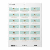 キュートミントジンガム柄とベビーキャリッジ ラベル (フルシート)