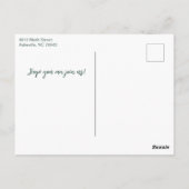 キュートミントセージフローラハローベビーシャワー ポストカード (裏面)