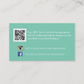 キュートミント水玉模様ウィズモノグラムガーリーブティック 名刺 (裏面)