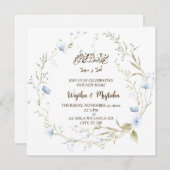 キュートムスリム引っ越し祝いパーティーニューハウスお祝い 招待状 (正面/裏面)