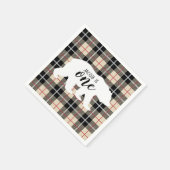 キュートムソンカメルパターンベア1st誕生日パーティー スタンダードカクテルナプキン (角)