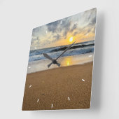 キュートムモダンフォトミントシンプルラブリーギフトスクエア スクエア壁時計 (傾斜)