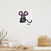 キュートムースカマウスプリント ポスター (キッチン)