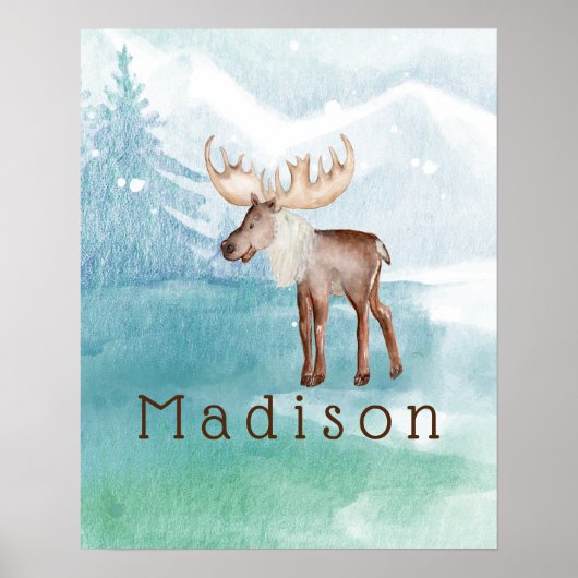 キュートムースホリパーソナライズされたデイ ポスター (正面)