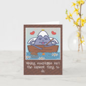 キュートムービングマウンテンエンジェル勇気付けられる カード (黄色い花)