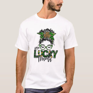キュートメッシーブンレオパードプレイドセントパトリックズデイワン Tシャツ
