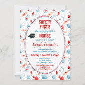 キュートメディカルナース卒業招待状 招待状 (正面)