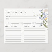 キュートメドウフローラブライダルシャワーレシピカード (正面)