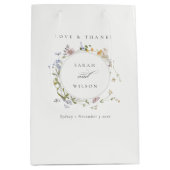 キュートメドウフローラリースウォーター結婚カラー ミディアムペーパーバッグ (正面)