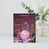 キュートメリークリスマスお洒落格言ホリデーツリー インビテーションポストカード (スタンド正面)