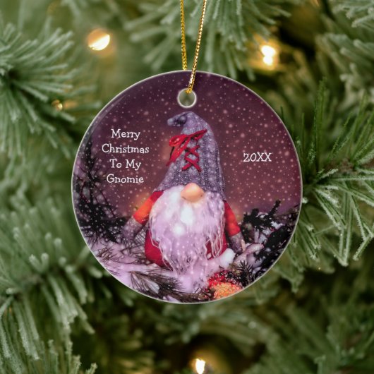 キュートメリークリスマスお洒落格言ホリデーツリー セラミックオーナメント (ツリー)