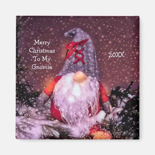 キュートメリークリスマスお洒落格言ホリデーツリー マグネット (正面)