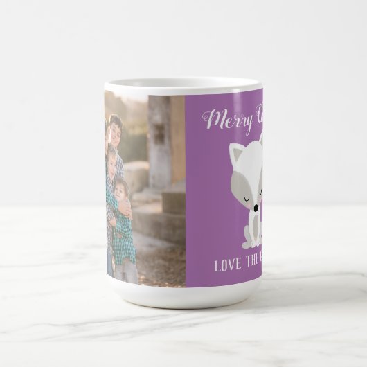 キュートメリークリスマスキツネ コーヒーマグカップ (中央)