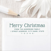 キュートメリークリスマスグリーン白差出人住所 ラベル (インサイチュ)
