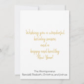 キュートメリークリスマスシアメージキットン金ゴールドオーナメント シーズンカード (裏面)