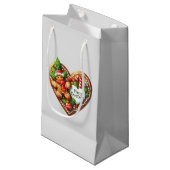 キュートメリークリスマスジンジャーブレッドマンハート スモールペーパーバッグ (正面アングル)