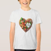 キュートメリークリスマスジンジャーブレッドマンハート トライブレンドTシャツ (正面)