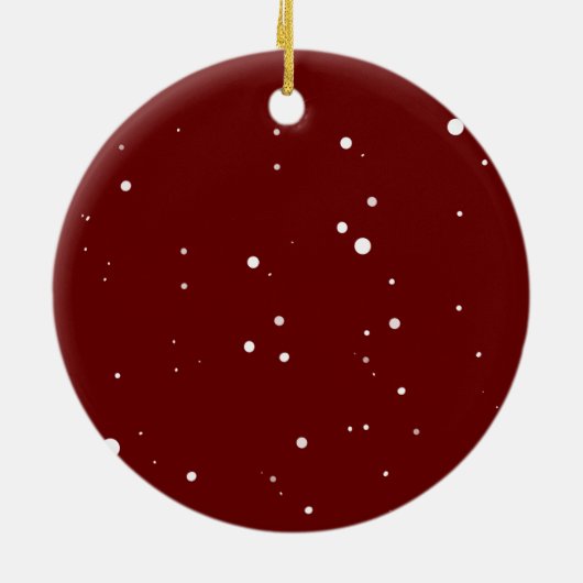 キュートメリークリスマススロースセラミックオーナメント セラミックオーナメント (裏面)