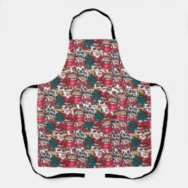 キュートメリークリスマスホリデーフェスティバル エプロン