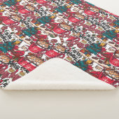 キュートメリークリスマスホリデーフェスティバル シェルパブランケット (3/4)