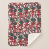 キュートメリークリスマスホリデーフェスティバル シェルパブランケット (正面)