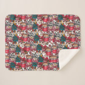 キュートメリークリスマスホリデーフェスティバル シェルパブランケット (正面(横))