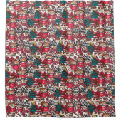 キュートメリークリスマスホリデーフェスティバル シャワーカーテン (正面)