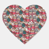 キュートメリークリスマスホリデーフェスティバル ハートシール (正面)