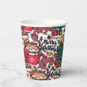 キュートメリークリスマスホリデーフェスティバル 紙コップ (左)