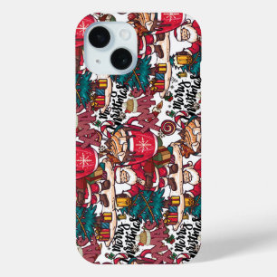 キュートメリークリスマスホリデーフェスティバル iPhone 15ケース