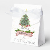 キュートメリークリスマスホワイトピフェイクンクグリッター フェイバーボックス (正面サイド)