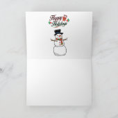 キュートメリークリスマスラマスロスハッピーホリデー シーズンカード (内部)