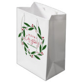 キュートメリークリスマスリース ミディアムペーパーバッグ (裏面アングル)