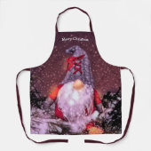キュートメリークリスマス格言ホリデーツリー エプロン (正面)