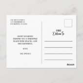 キュートメリークリスマス雪だるまマシュマロ ポストカード (裏面)