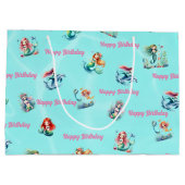 キュートメルメイズテーマ抱き枕子供へ誕生日 ラージペーパーバッグ (裏面)