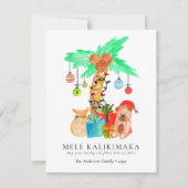 キュートメレカリキマカトロピカルハワイアンクリスマス シーズンカード (正面)
