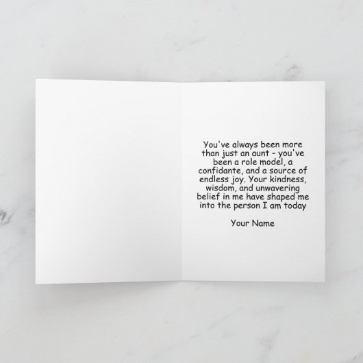 キュートメロンパンおもしろい叔母誕生日カード カード (内部)