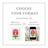 キュートメロンポプシクルガールエイト誕生日 招待状