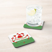 キュートメロンメリークリスマスイラストレーション コースター (右側)