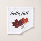 キュートメープ葉ル秋の秋  バスタオルセット (ウォッシュタオル)