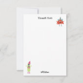 キュートモカラフルンスターおもしろい子供の誕生日パーティー サンキューカード (正面)