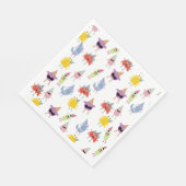 キュートモカラフルンスターおもしろい子供の誕生日パーティー スタンダードランチョンナプキン (角)