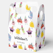 キュートモカラフルンスターおもしろい子供の誕生日パーティー フェイバーボックス (オープン)