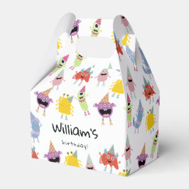 キュートモカラフルンスターおもしろい子供の誕生日パーティー フェイバーボックス