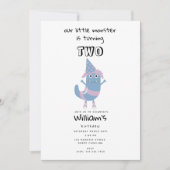 キュートモカラフルンスターおもしろい子供の誕生日パーティー 招待状 (正面)