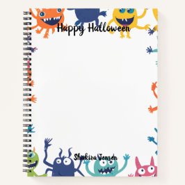 キュートモカラフルンスターズハッピーハローウィン ノートブック