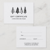 キュートモダンなクリスマスツリー | ギフト券 割引カード (正面/裏面)