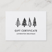 キュートモダンなクリスマスツリー | ギフト券 割引カード (正面)